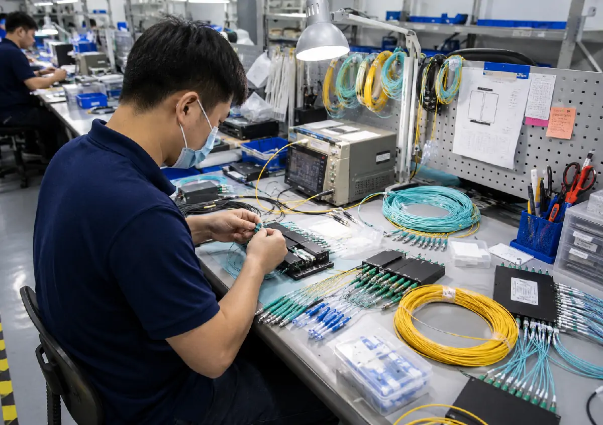 Custom fiber optic assembly and connector project work