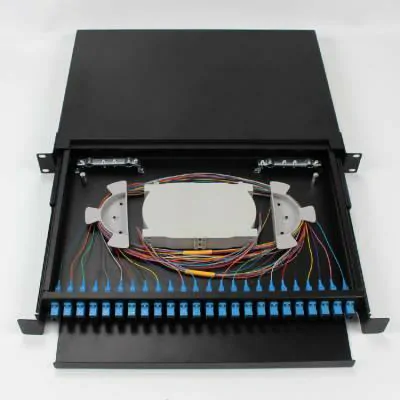 24-Core Sliding Rack-Mount Fiber Optic Termination Box 24-Core Sliding Rack-Mount Fiber Optic Termination Box